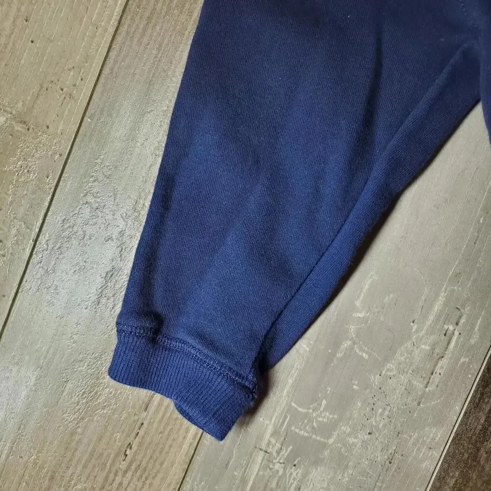 Gymboree 12-18m Baby Boy Navy Blue Fleece Lined Joggers EUC